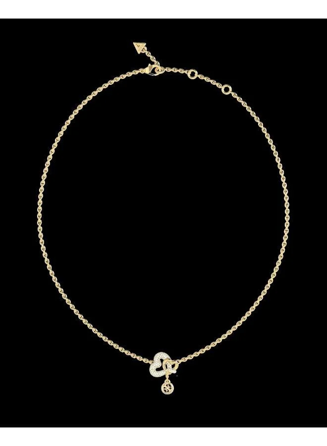 جس قلادة سلسلة قلوب مرصعة